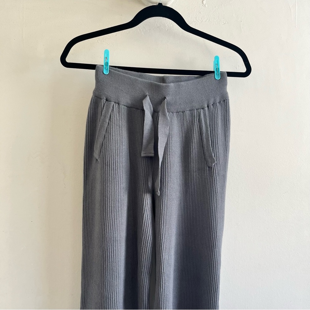 Grey Rib Knitted Pants - Picture 5 of 9